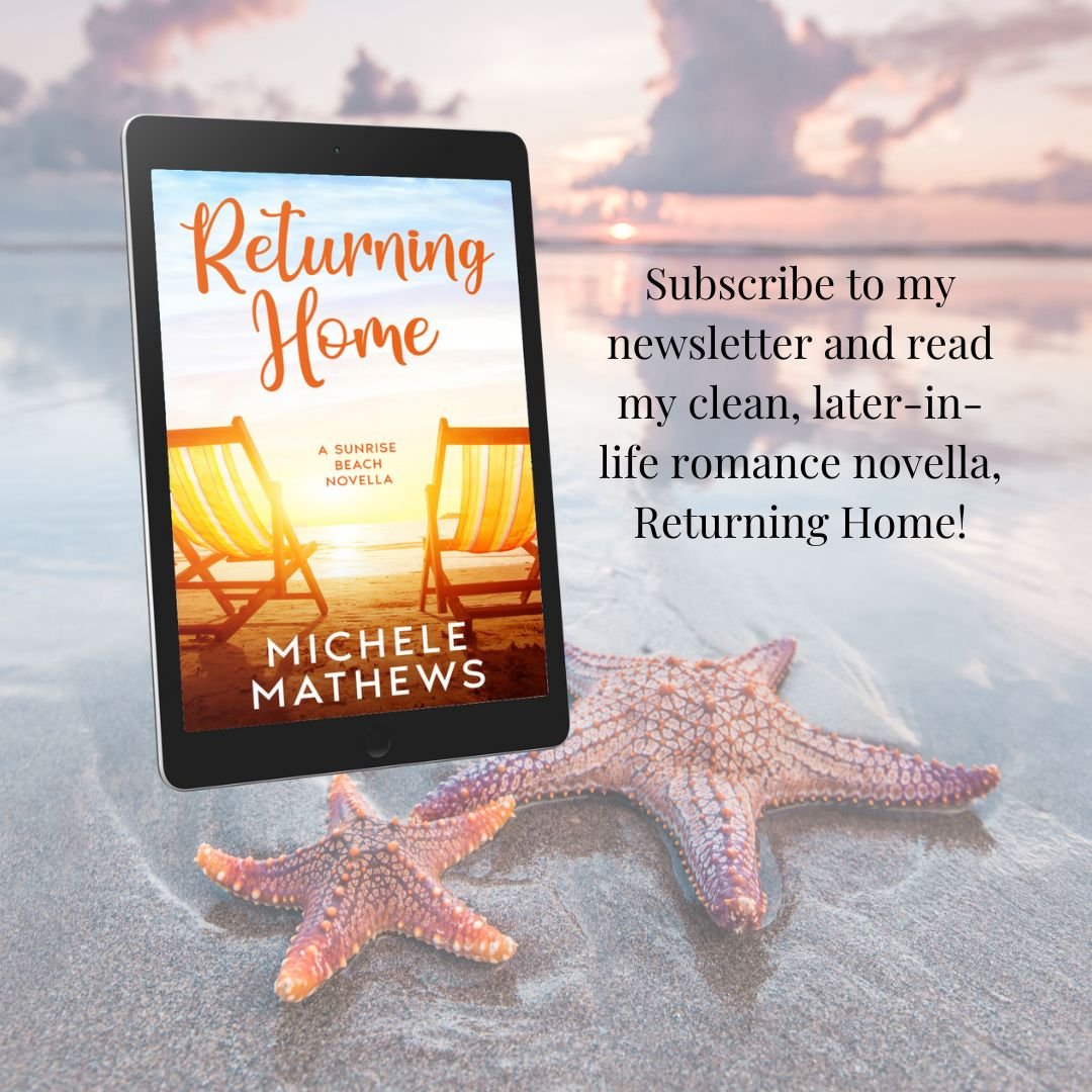 Returning Home, romance novella, clean, later-in-life, small town, beach, sweet small-town romance author, sweet romance author